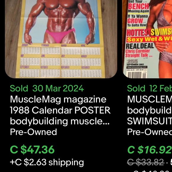 Vintage MuscleMag Poster / 1993 / Muscle Magazine - Picture 8 of 8